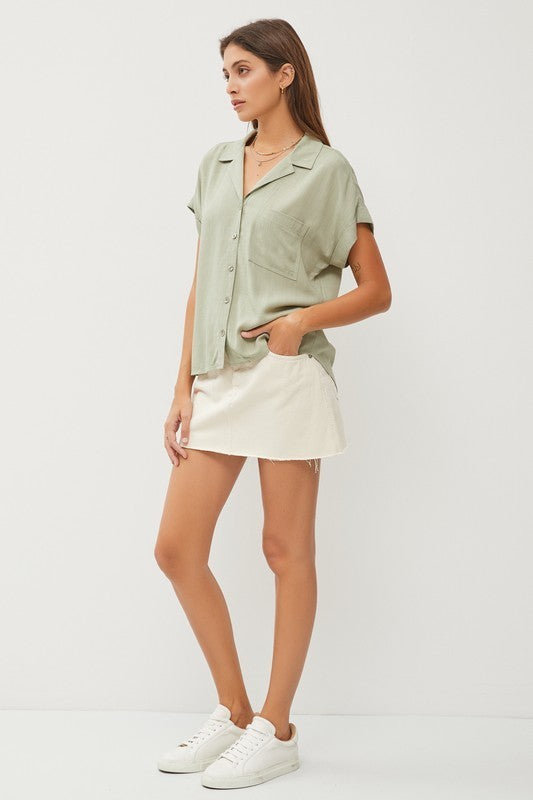 Lynie Cuff Sleeve Button Down