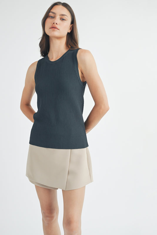 Melania Ribbed Sweater Tank