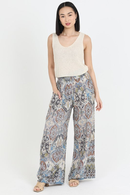 Rylee Wide Leg Boho Pant