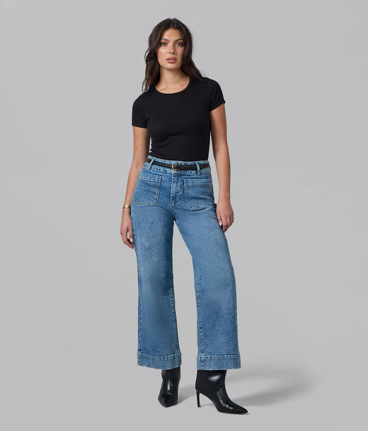 The Collier Wide Leg Patch Pocket Jean
