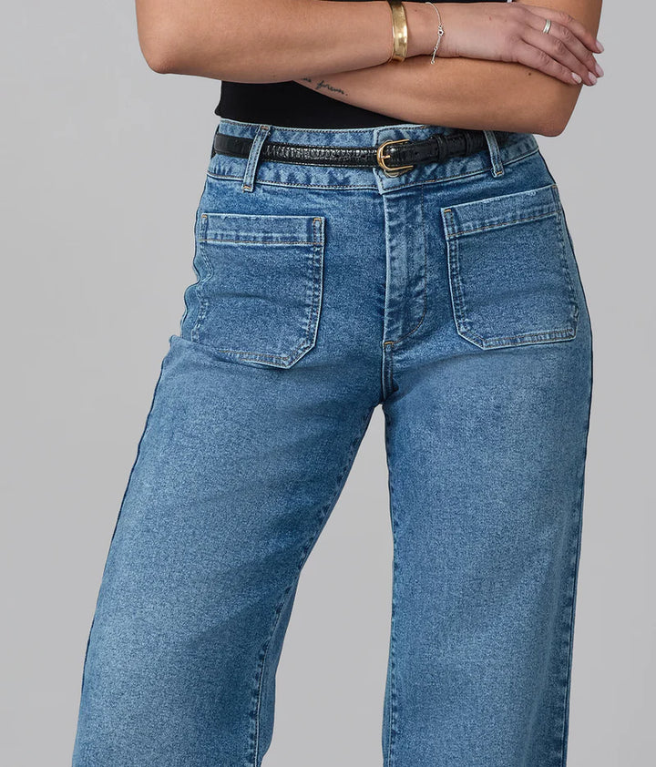 The Collier Wide Leg Patch Pocket Jean