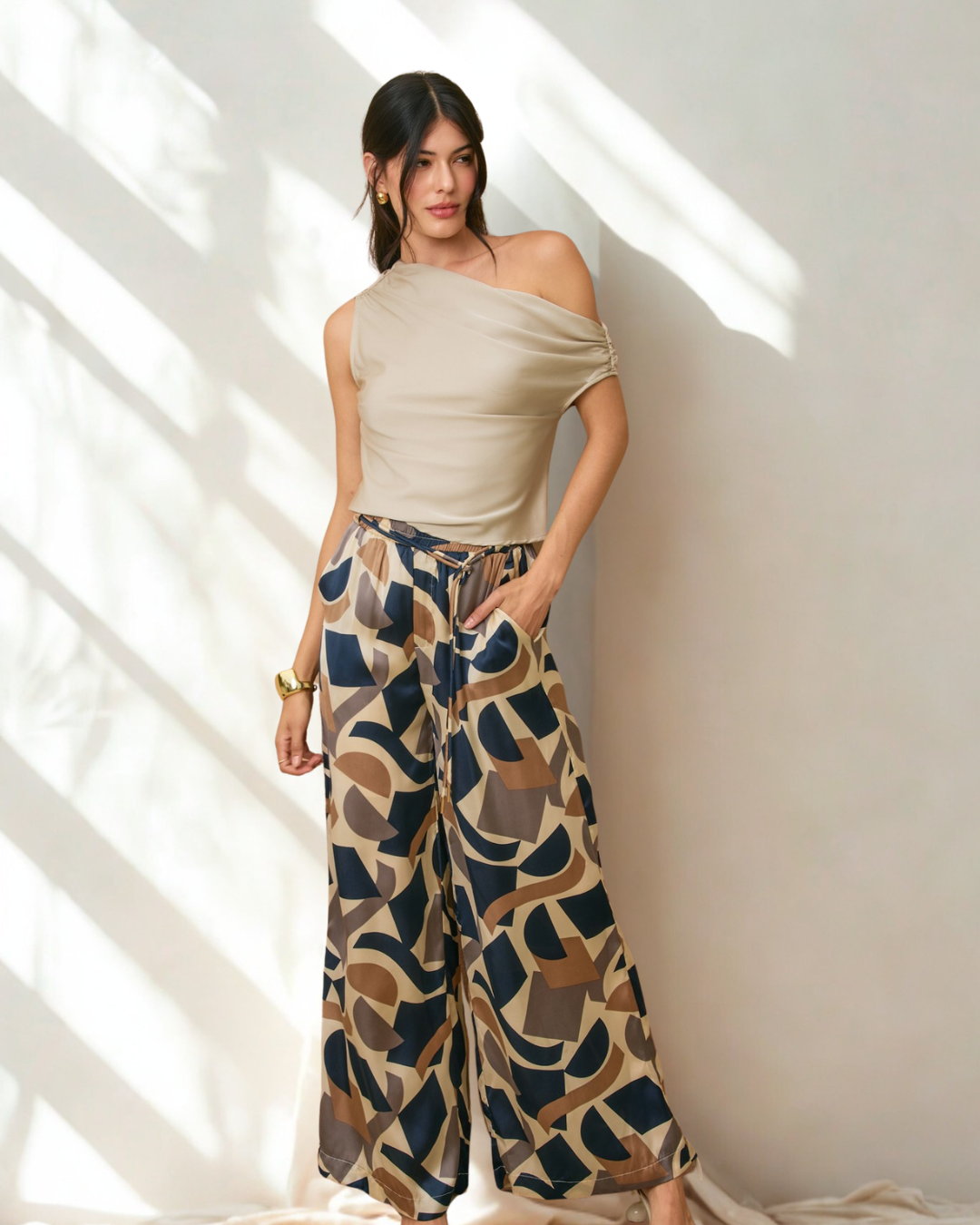 Corbyn Geo Print Palazzo Pant