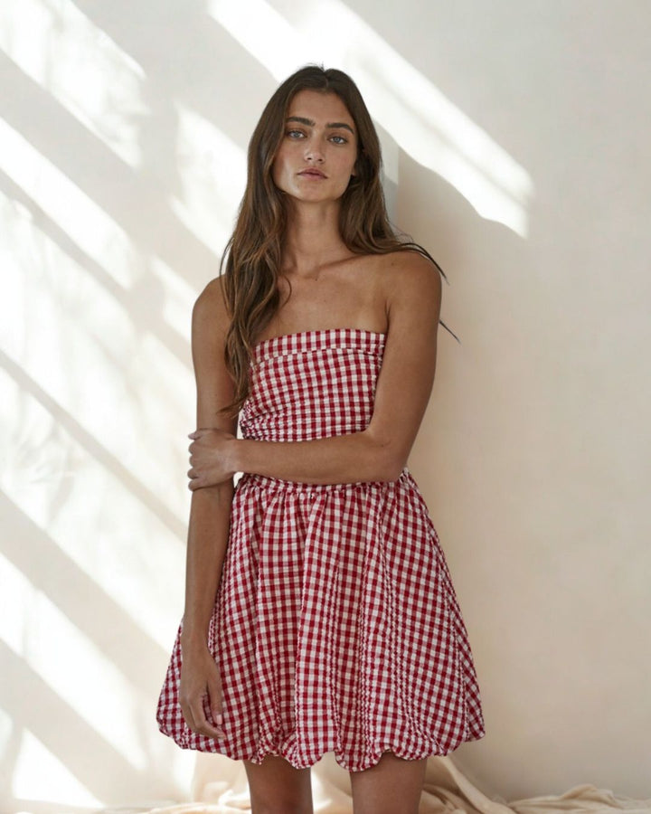 Honey Gingham Mini Dress