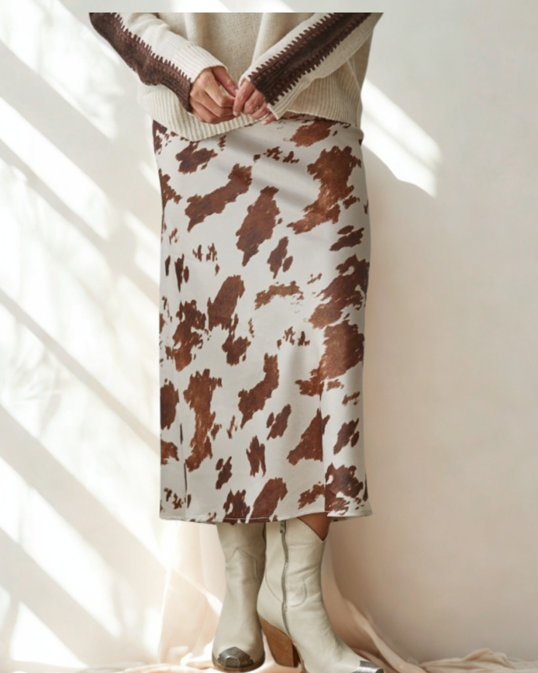 The Laynee Western Chic Satin Skirt