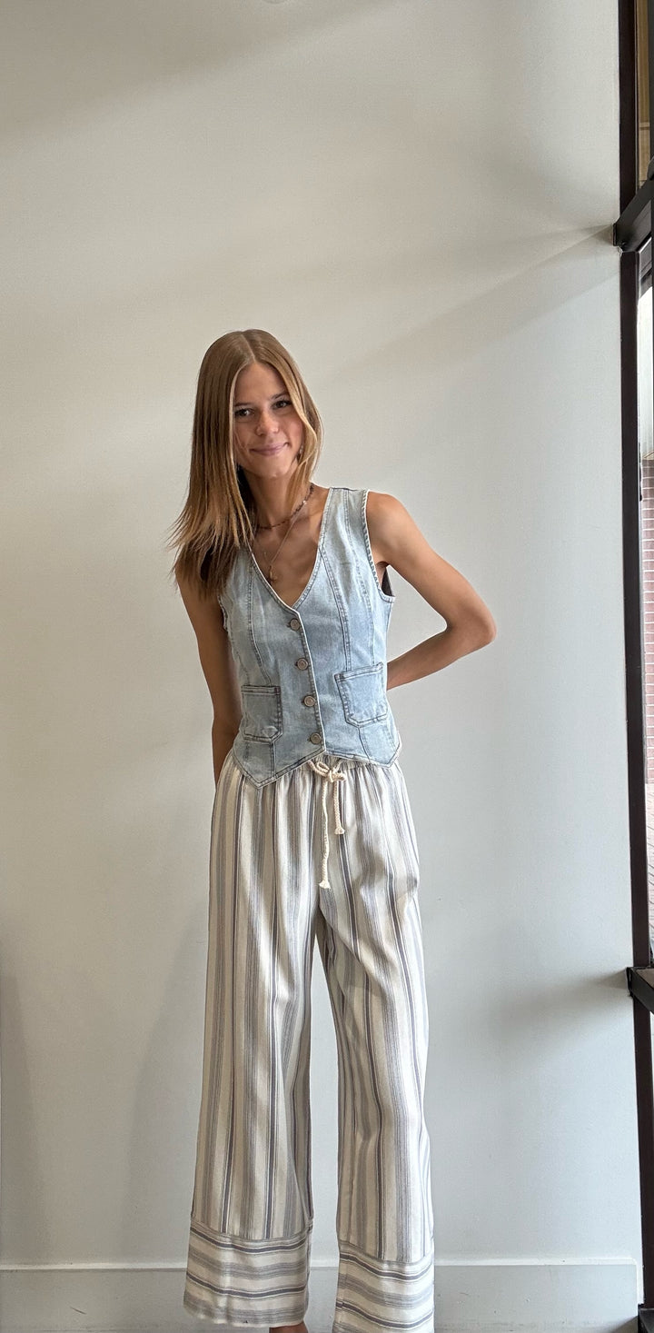 Bella Striped Palazzo Pants