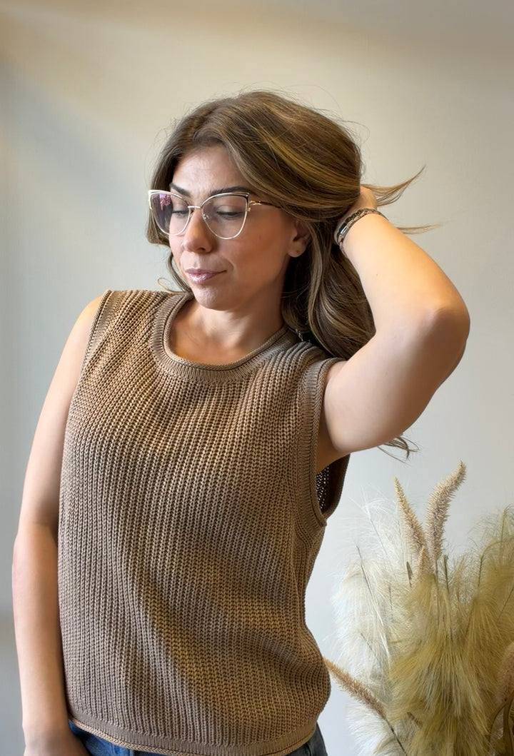 Haven Sleeveless Knit Sweater Top
