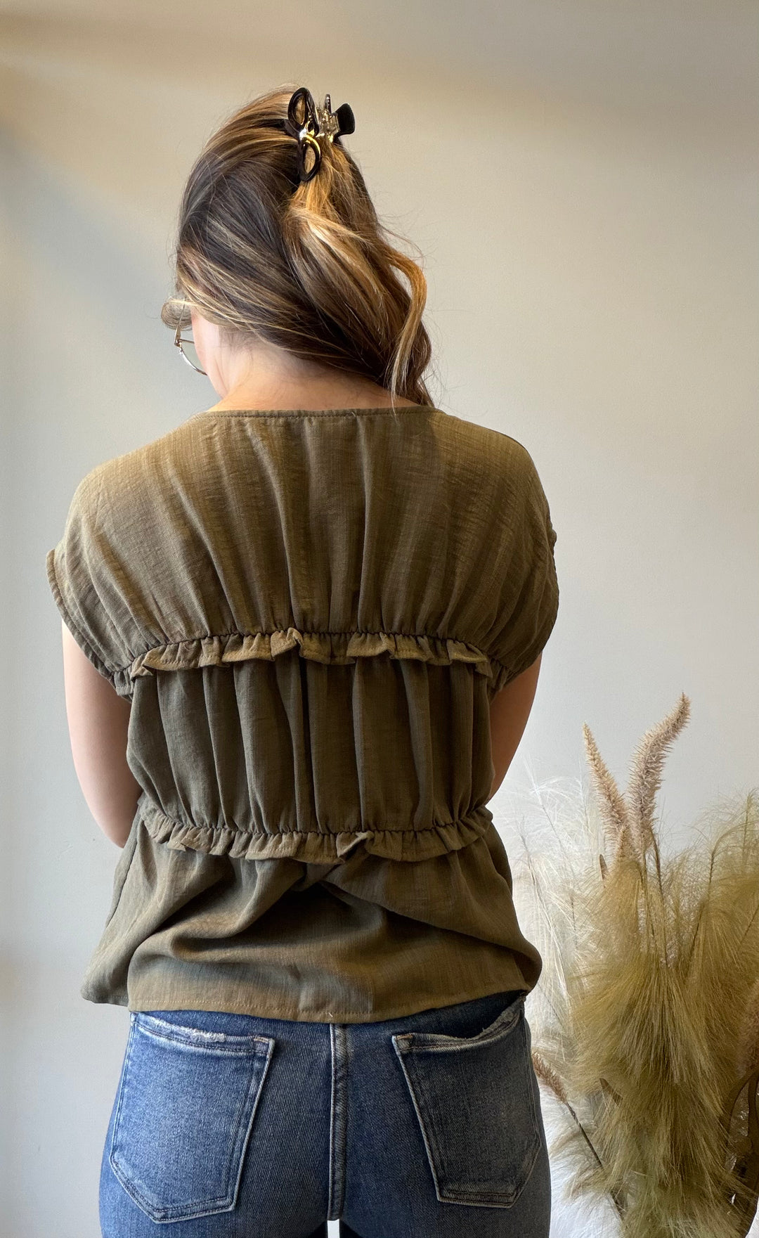 Allyson Tie Front Bow Blouse