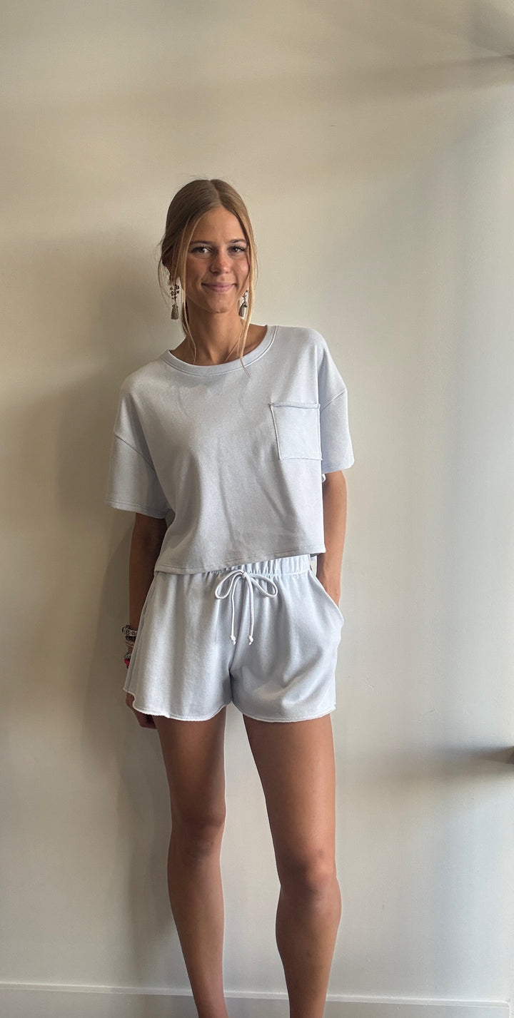Marli Elevated Crop Pocket Tee Short Set