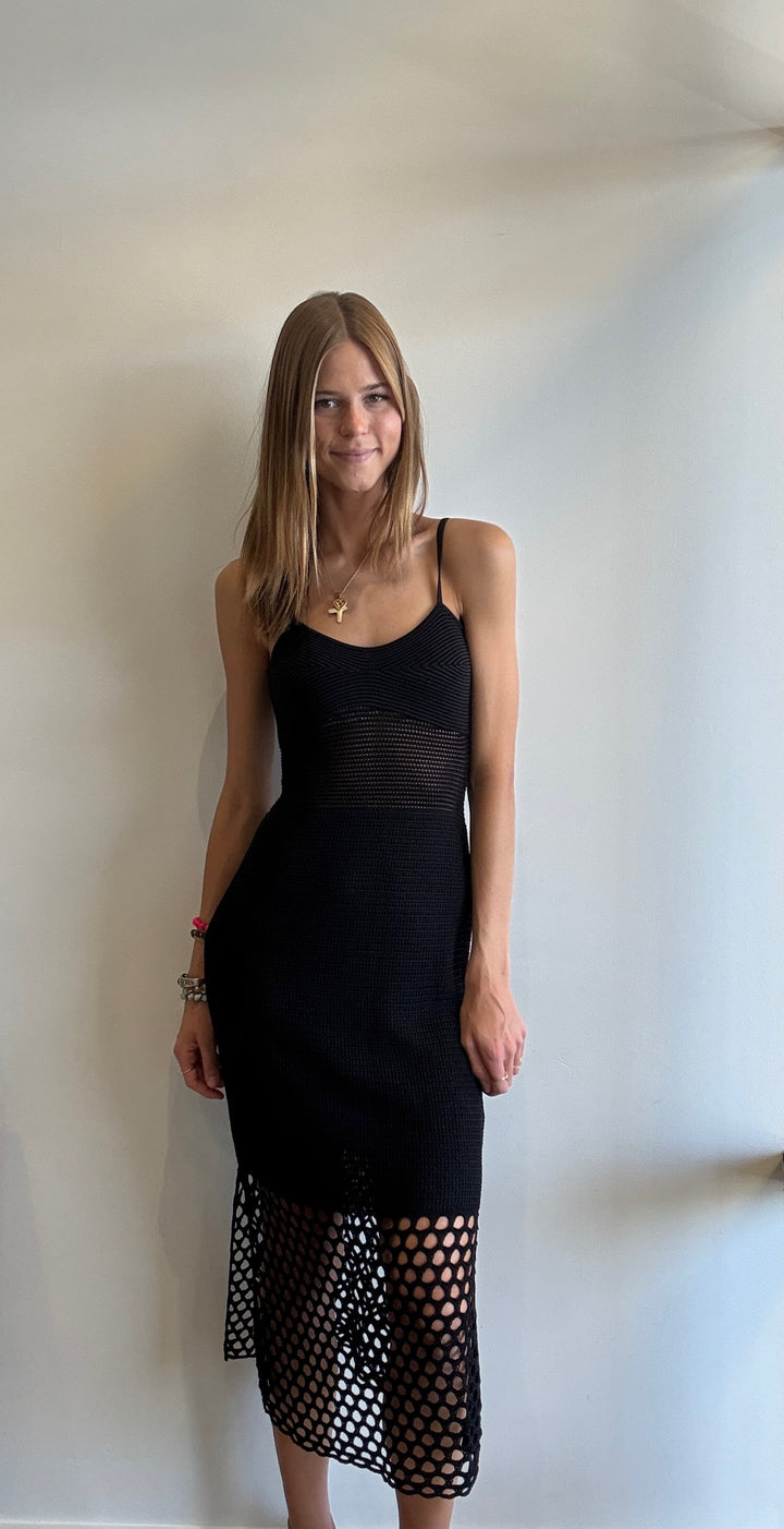 Raquel Crochet Knit Maxi Dress