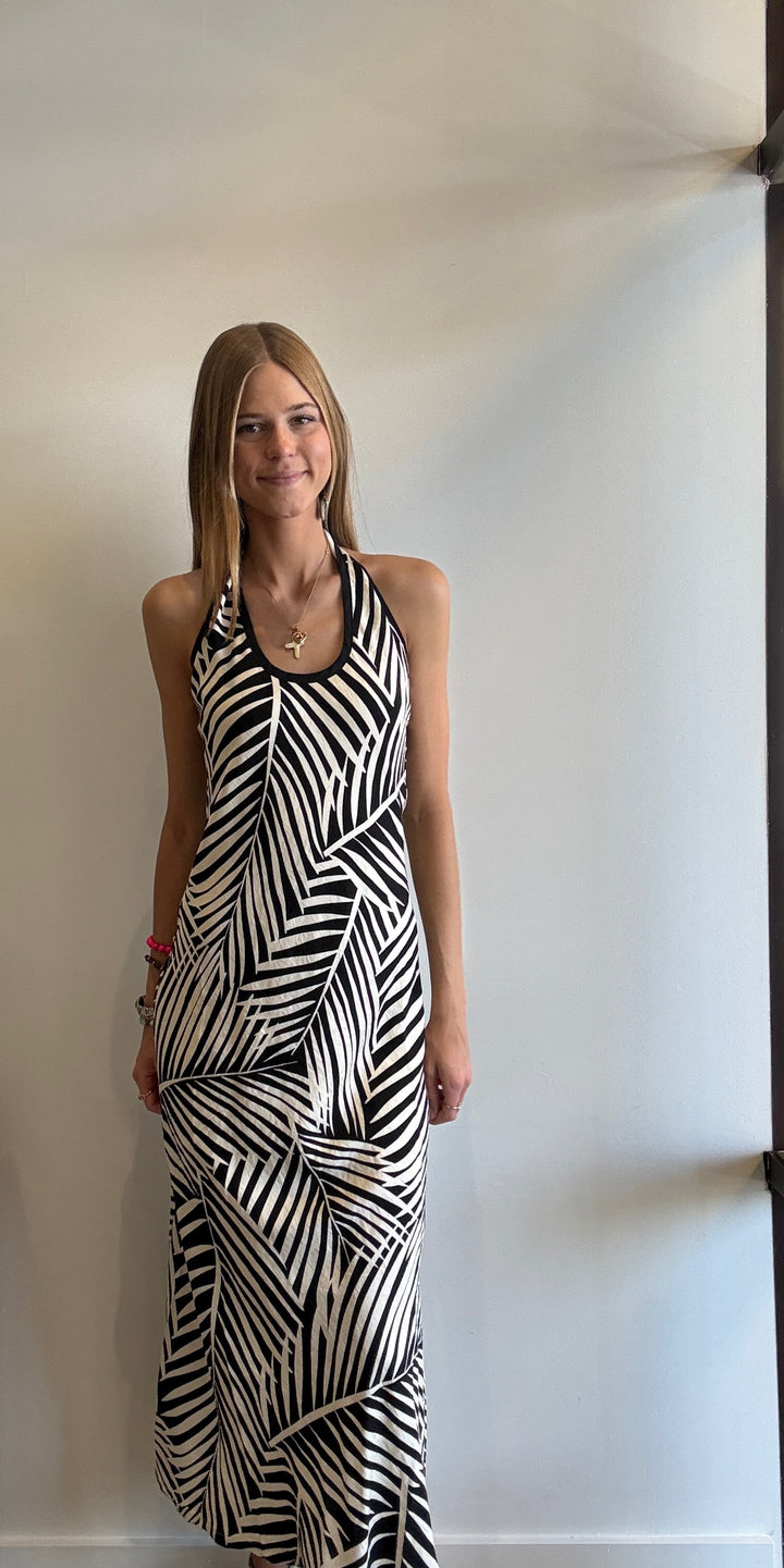 Asher Printed Halter Maxi Dress