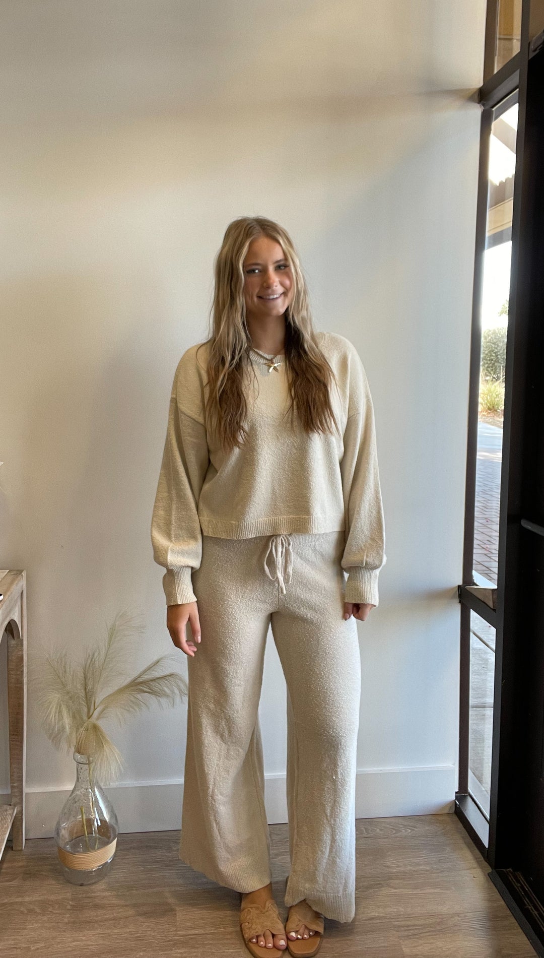 Bradie Elevated Popcorn Sweater Pant Lounge Set