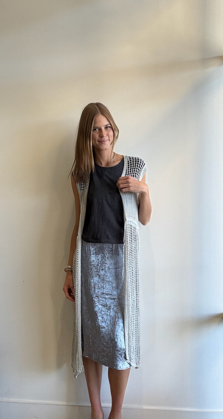 Abbi Textured Midi Skirt