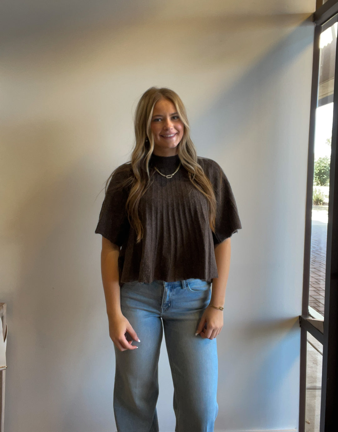 Alicia High Neck Knit Top