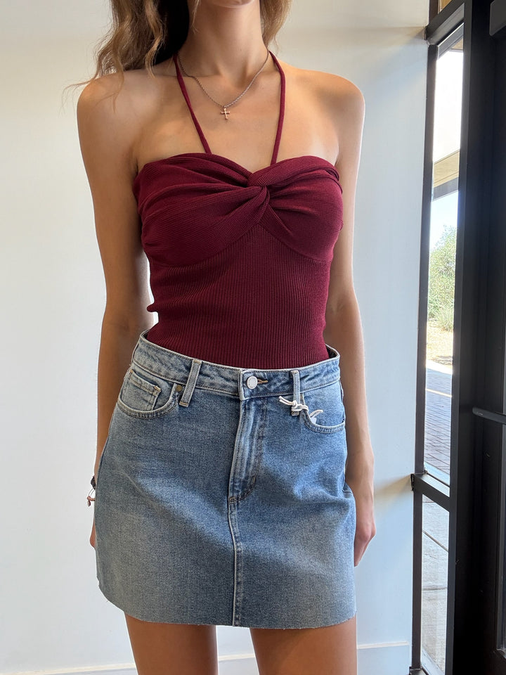 Avery Sweater Tie Neck