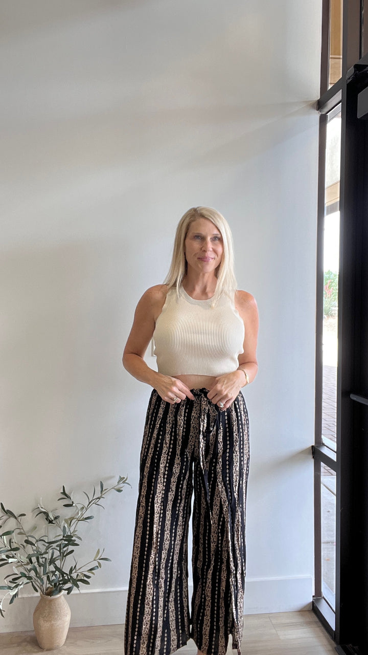 Anali Boho Pant with Lace Insert