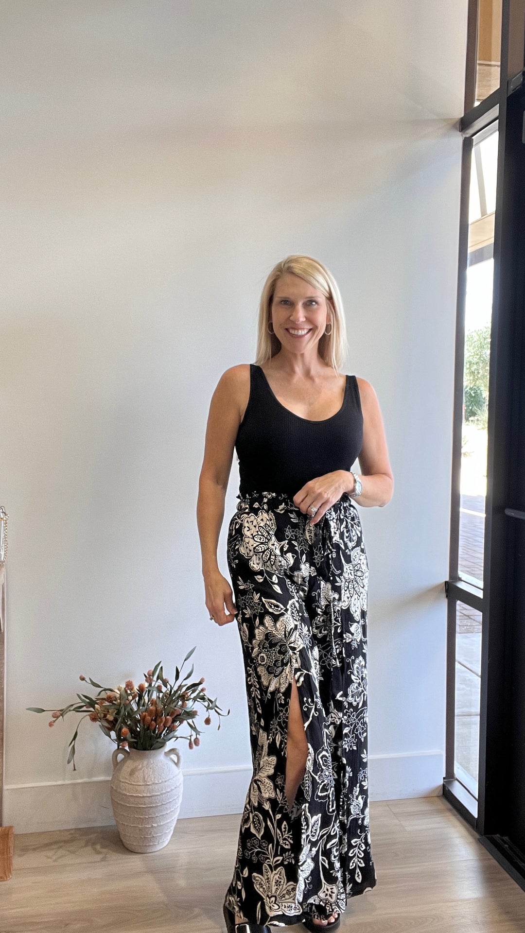 Anali Boho Pant with Lace Insert