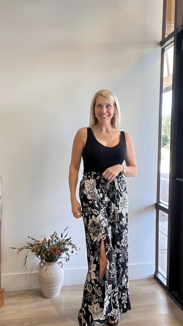 Anali Boho Pant with Lace Insert