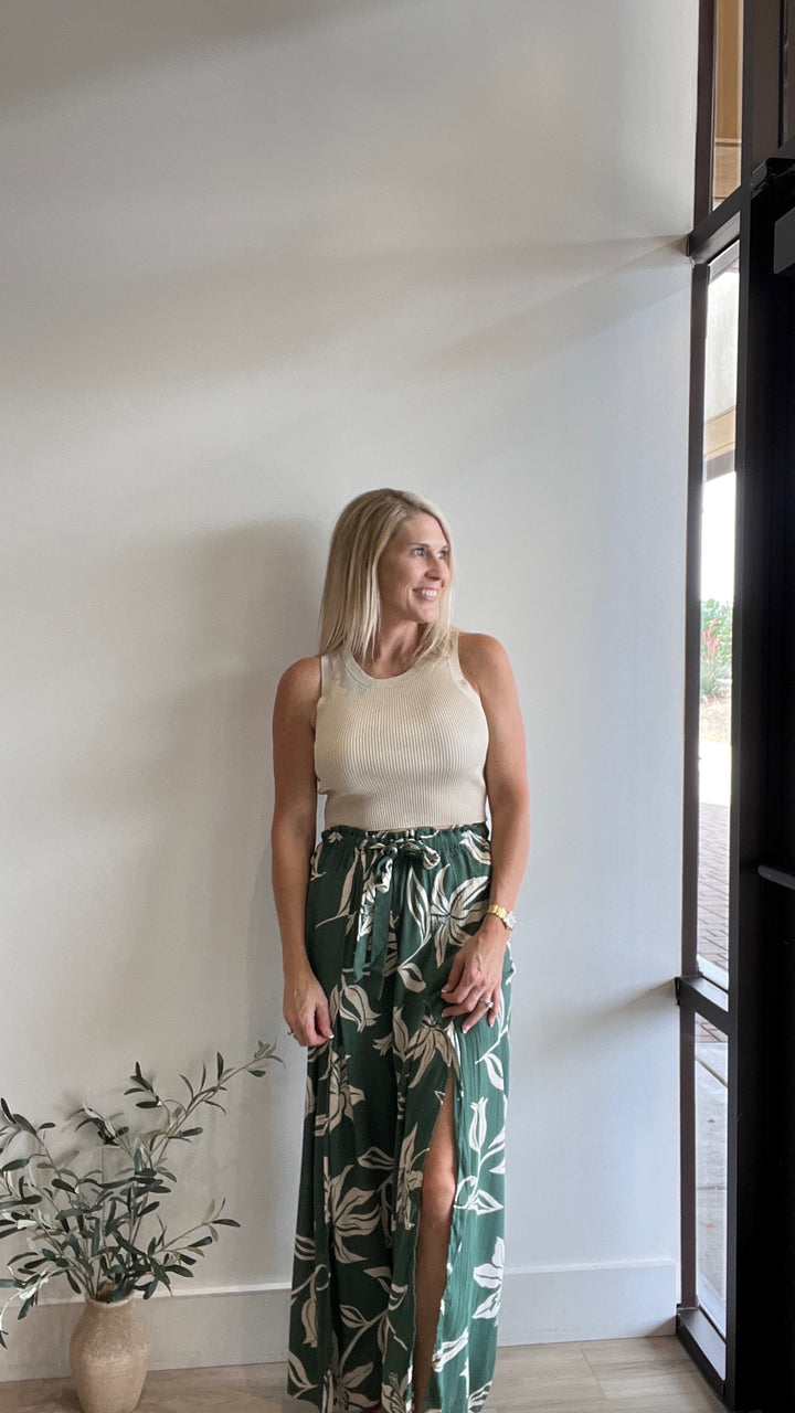 Anali Boho Pant with Lace Insert