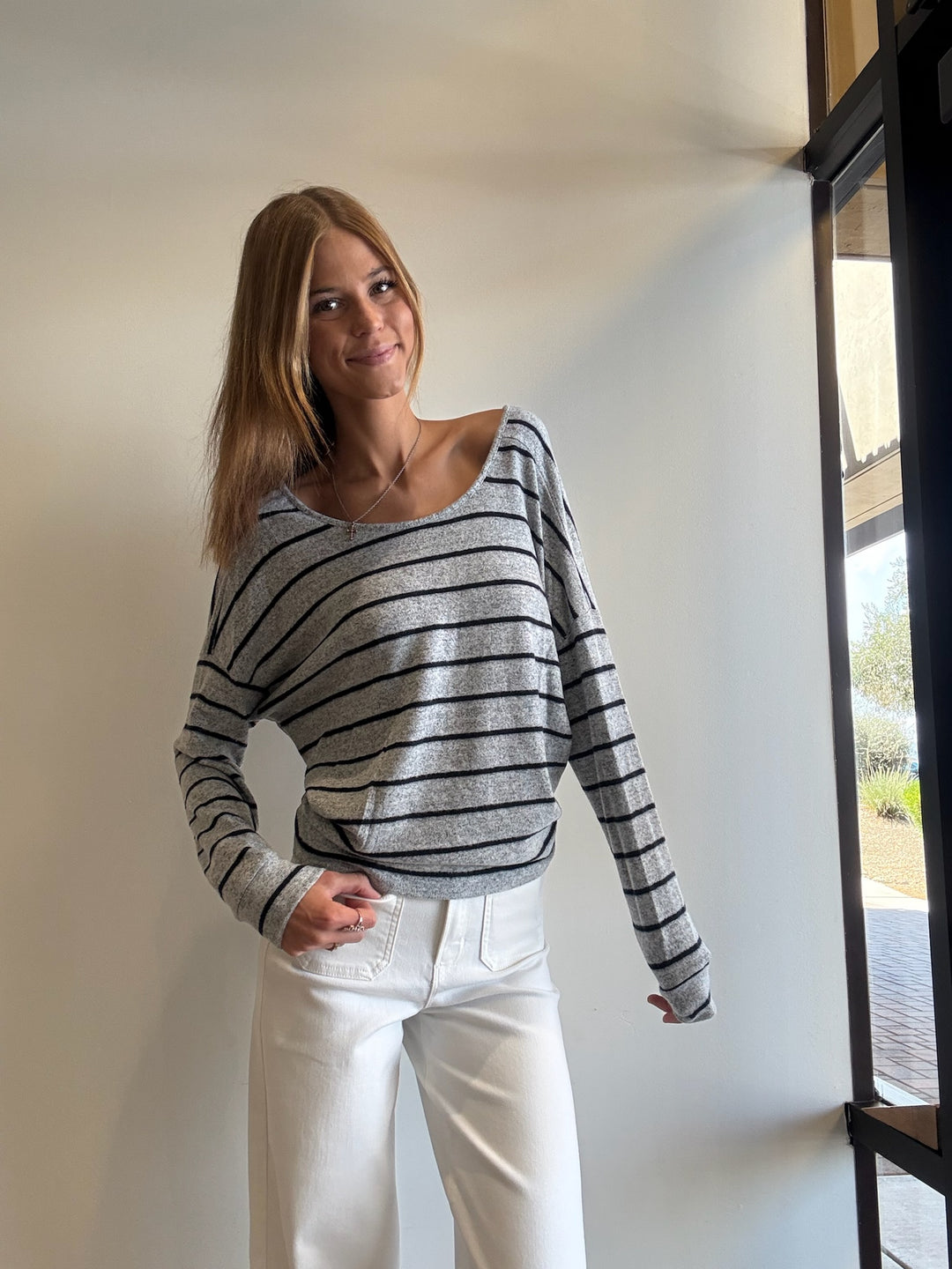 Sadee Criss Cross Back Cozy Top