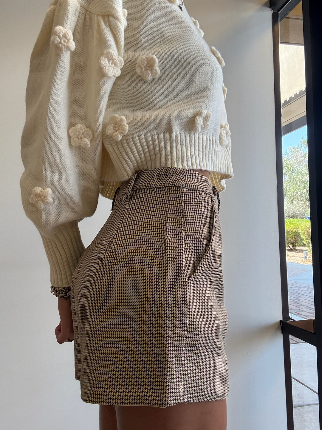Cari Flower Power Crop Sweater