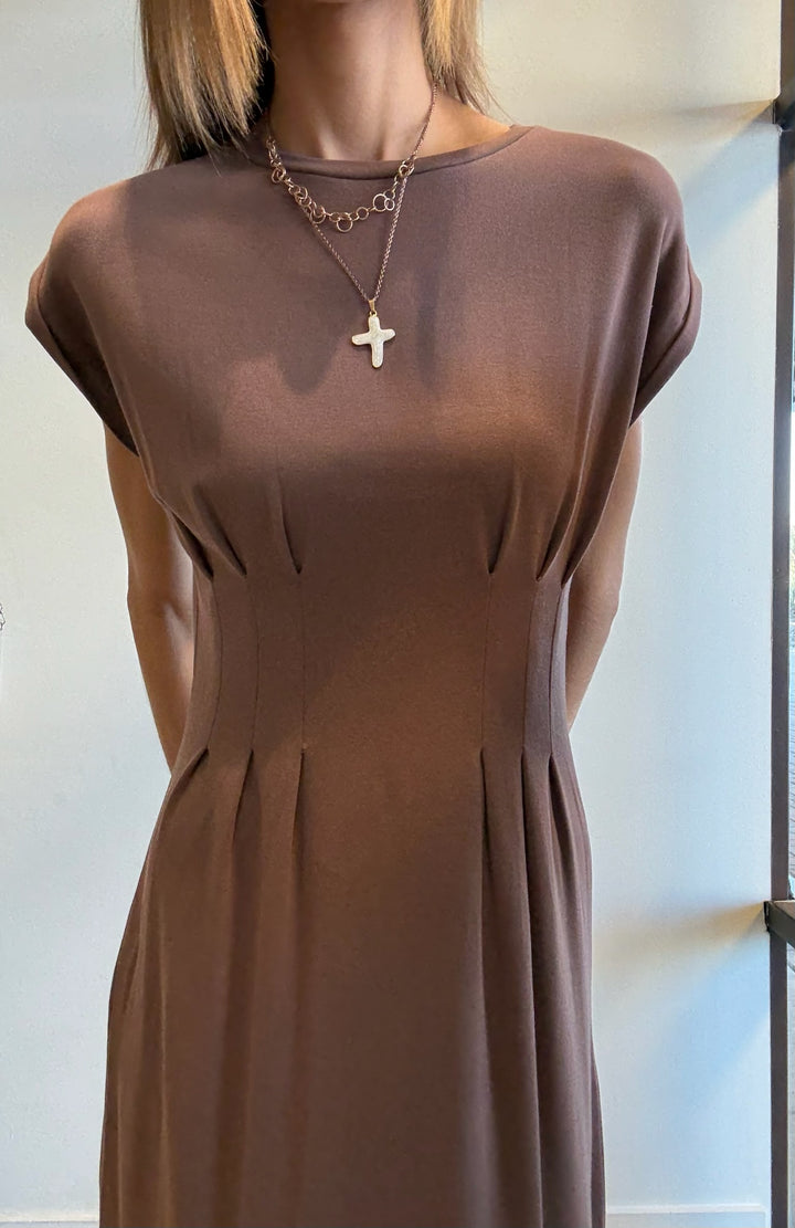 Cali Dart Waist Midi Dress