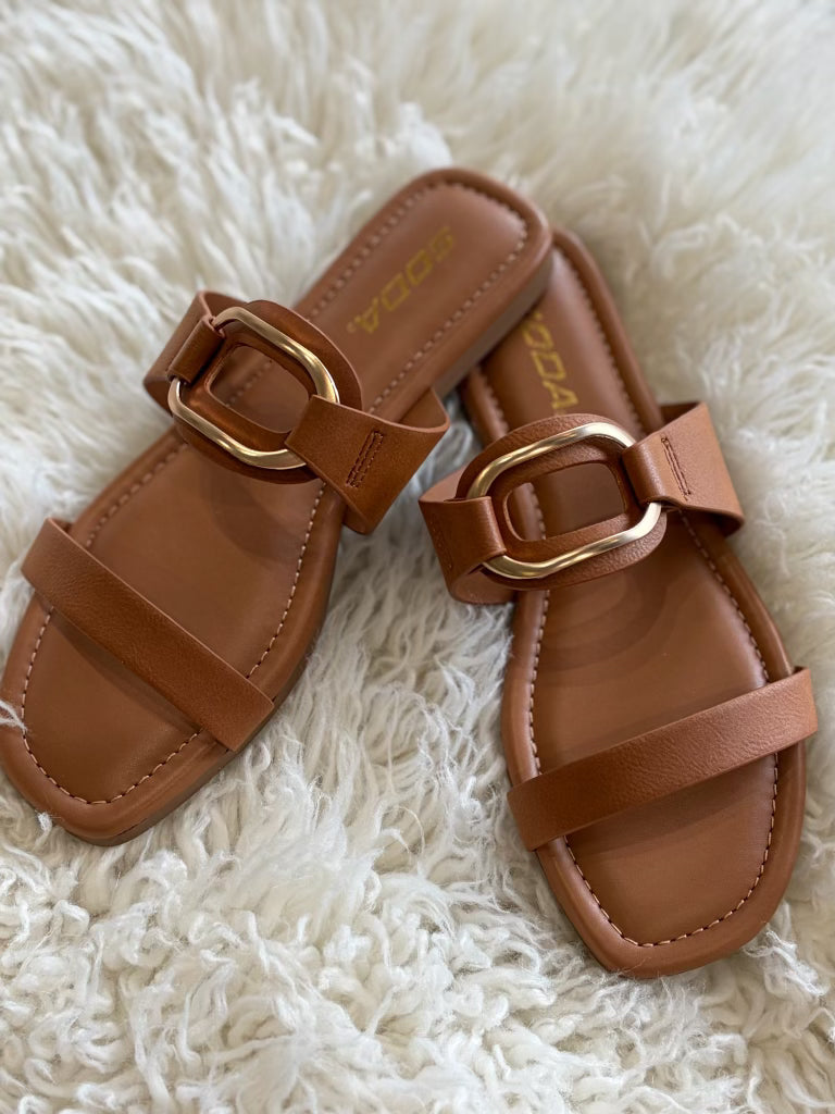 The Kylee Buckle Slide Sandal