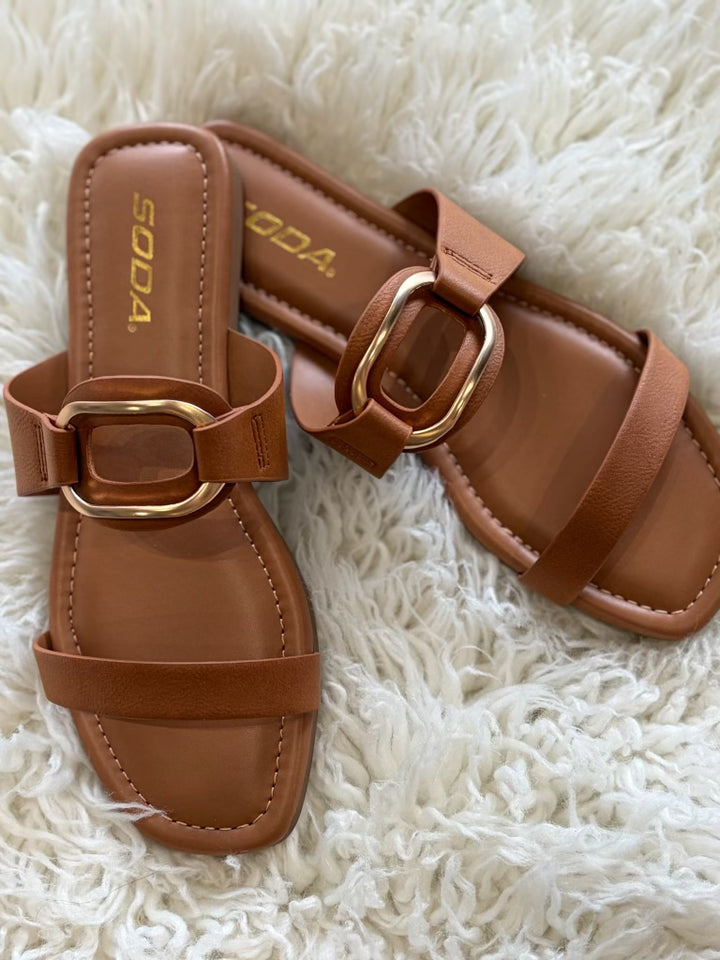 The Kylee Buckle Slide Sandal