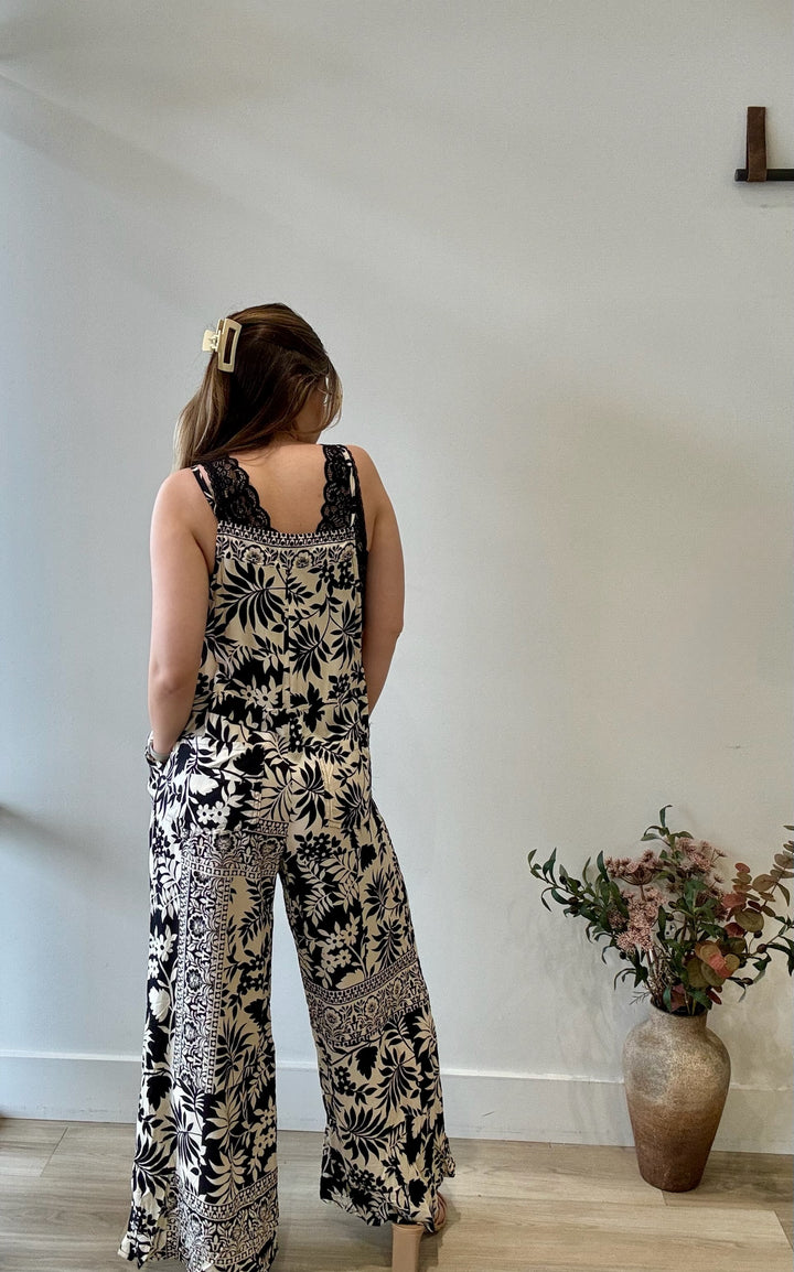Jillian Wide Leg Boho Jumpsuit