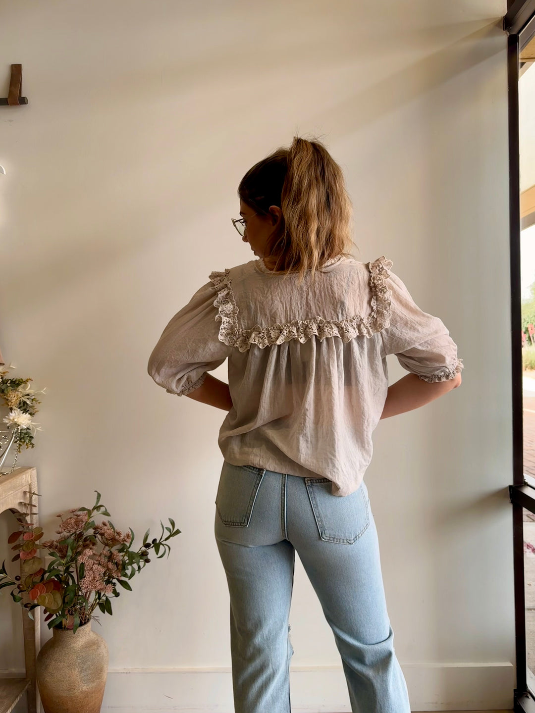 Anaka Lace Detail Blouse