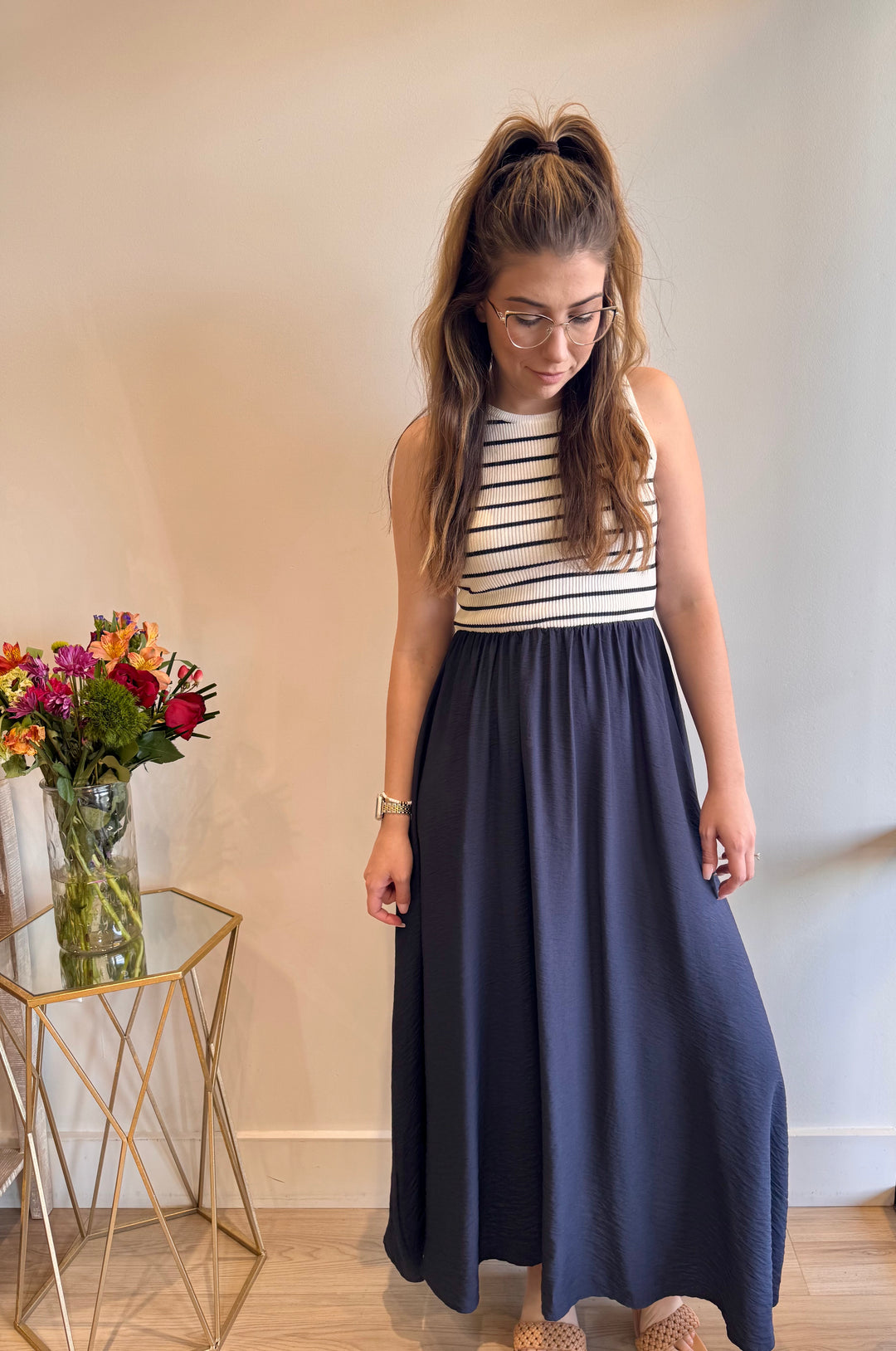 Rachel Stripe Tank Maxi Dress