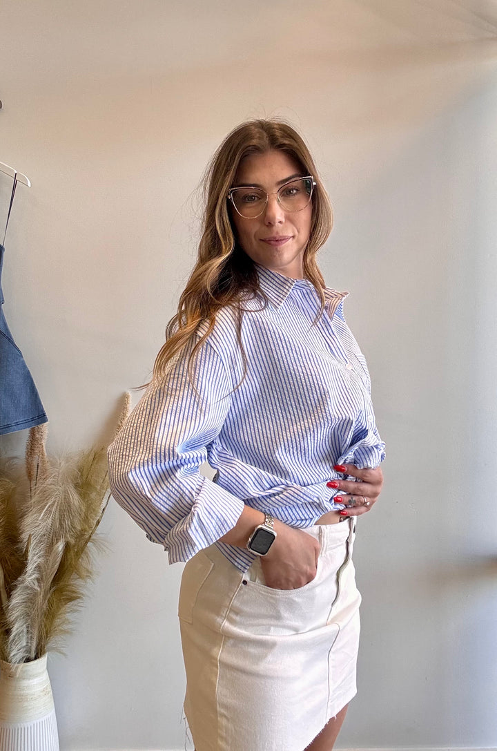 Sadee Button Down Seersucker Shirt