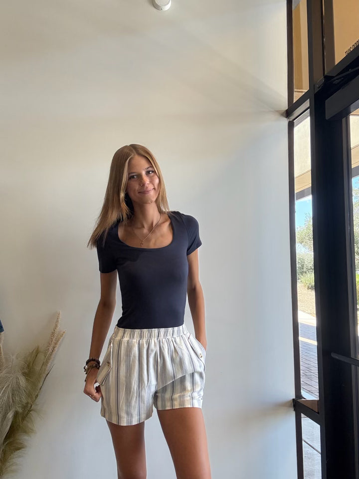 Meara Tie Stripe Short