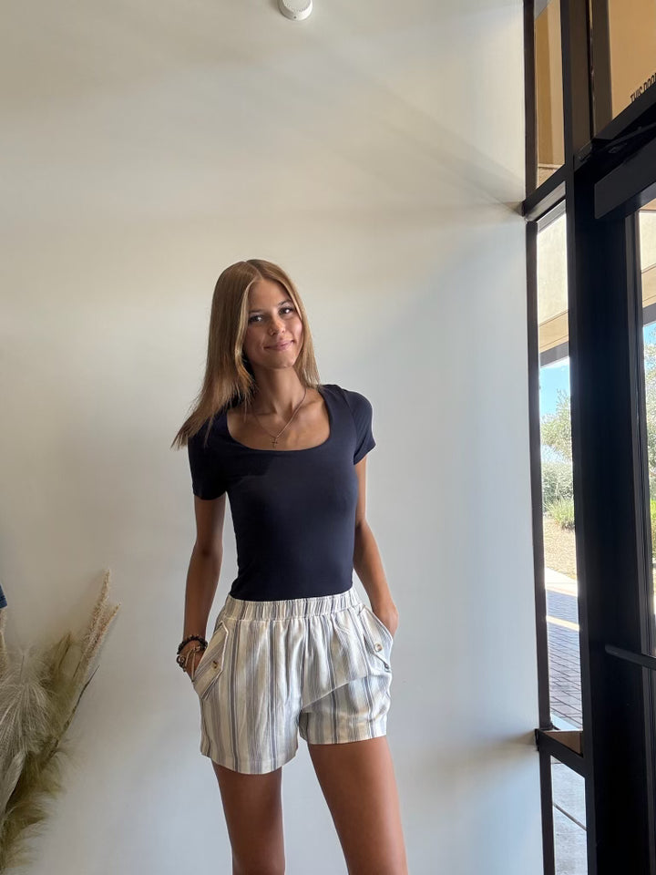 Meara Tie Stripe Short