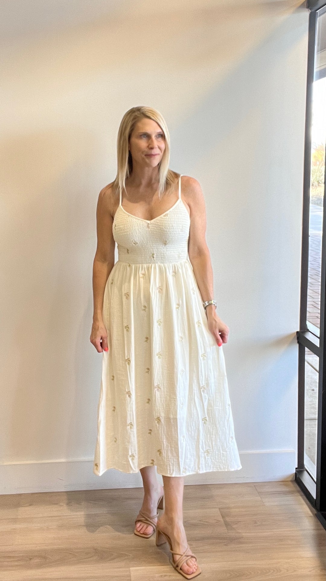 Keeli Gauze Embroidered Dress Keeli Gauze Embroidered Dress