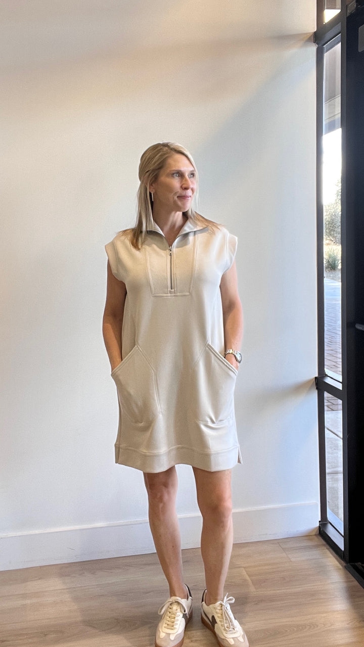 Averi Half Zip Mini Dress