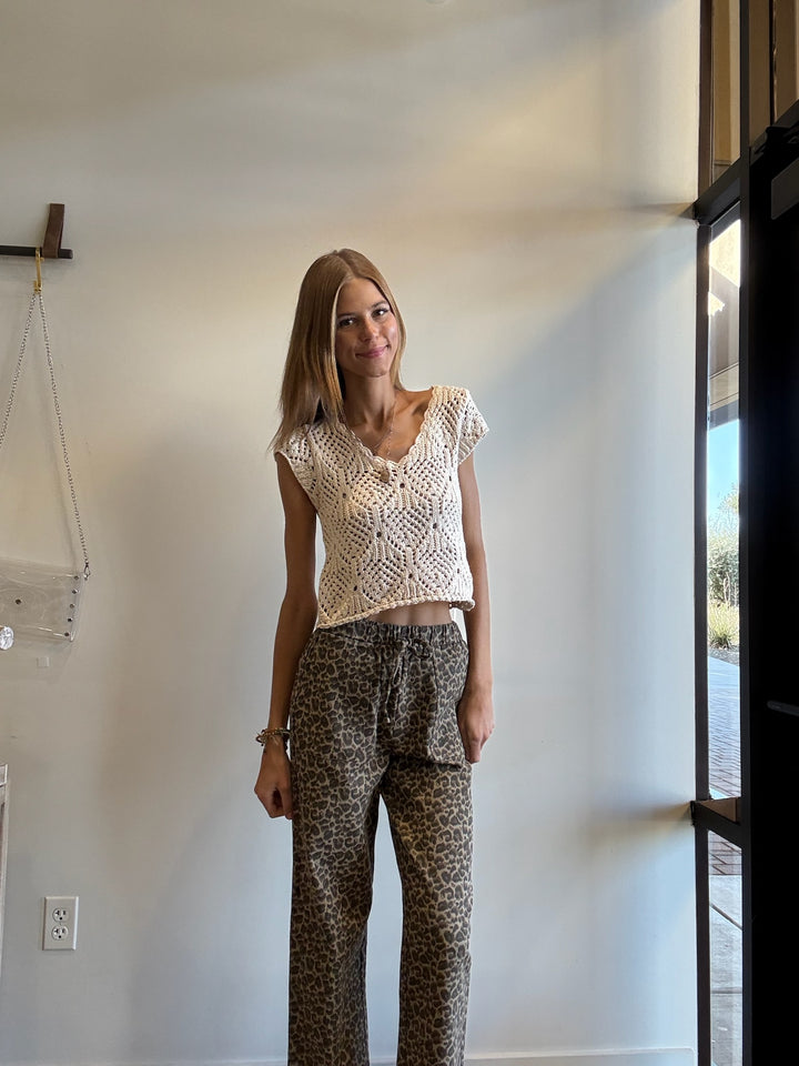 Able Leopard Print Pant