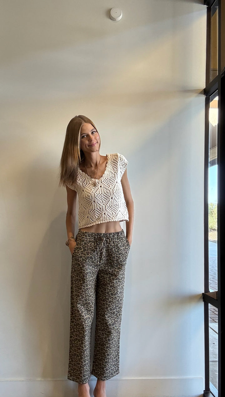 Able Leopard Print Pant