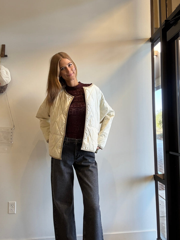 Mida Quilted Button Jacket