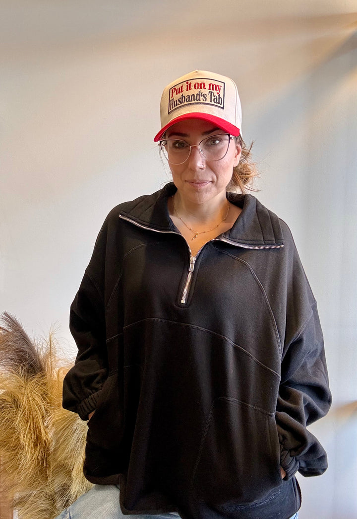 Elise Oversized 1/2 Zip Pullover