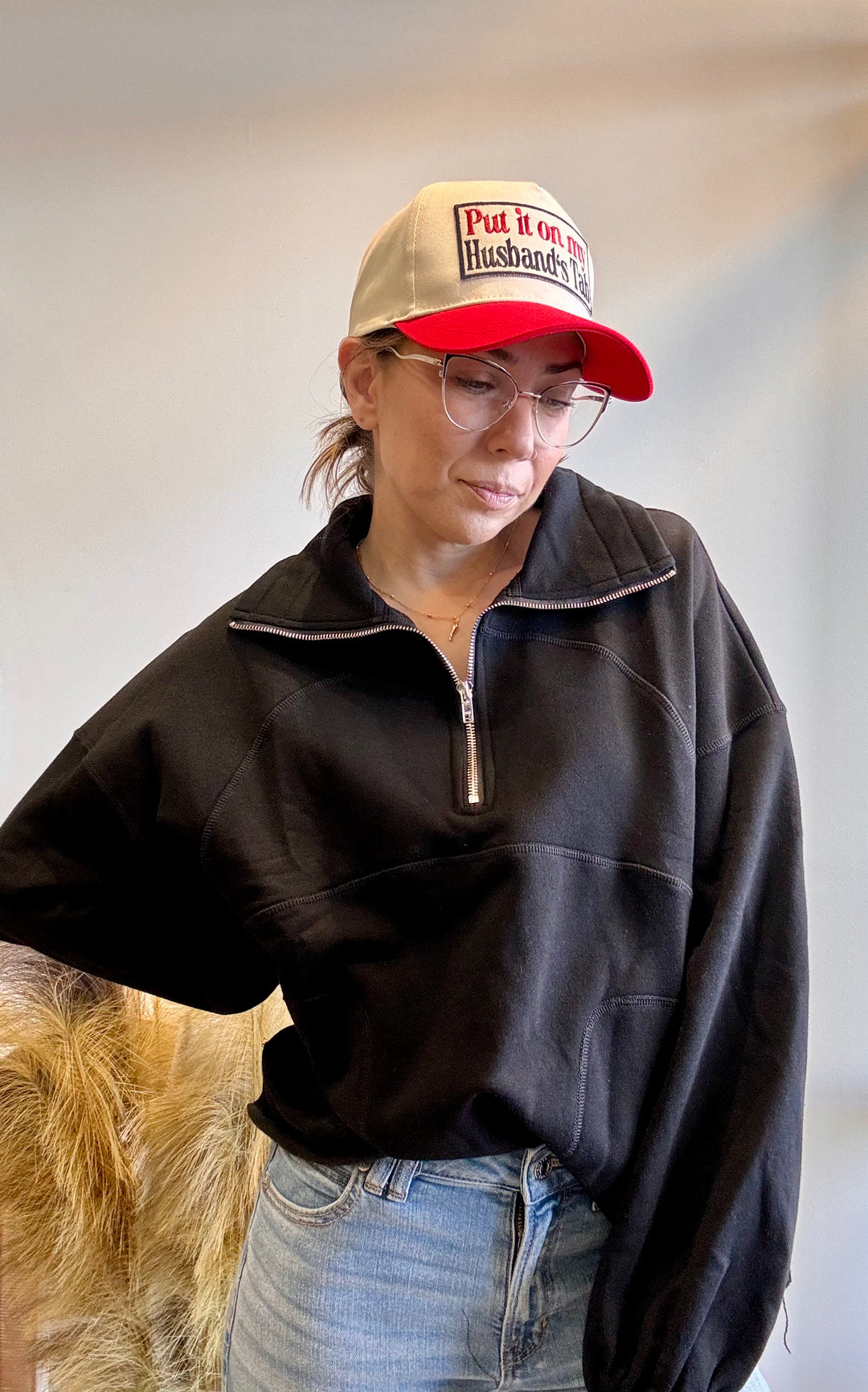 Elise Oversized 1/2 Zip Pullover