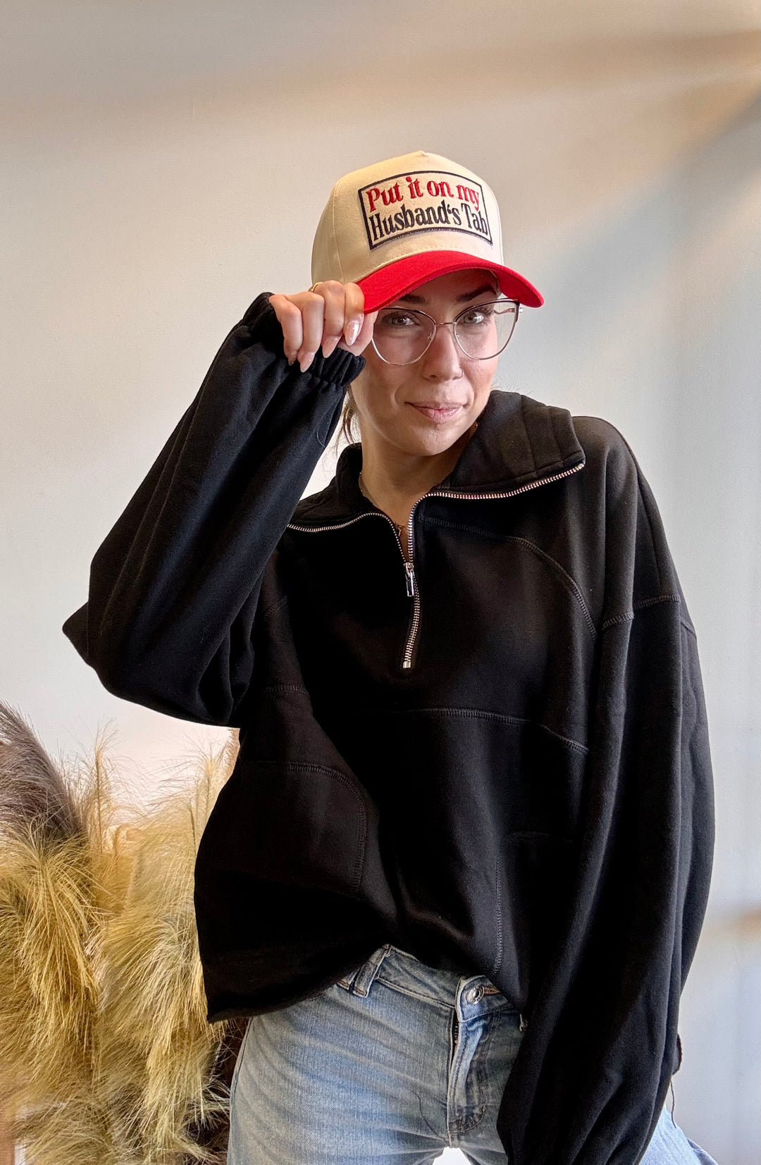 Elise Oversized 1/2 Zip Pullover