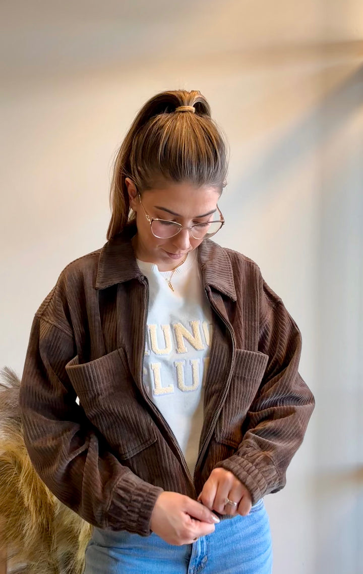 Bridget Terrain Corduroy Cropped Jacket