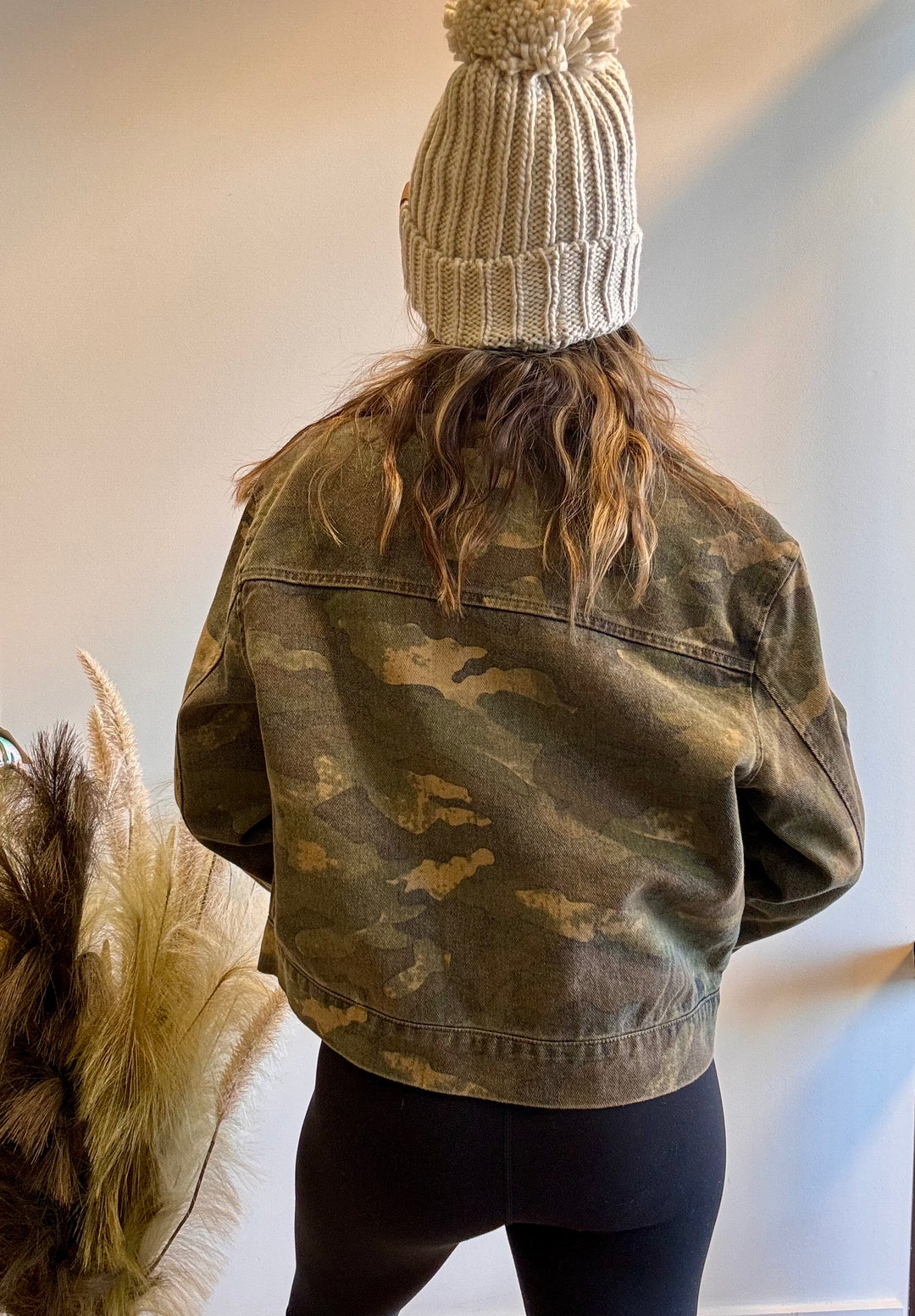 Bella Cropped Camo Trucker Jacket