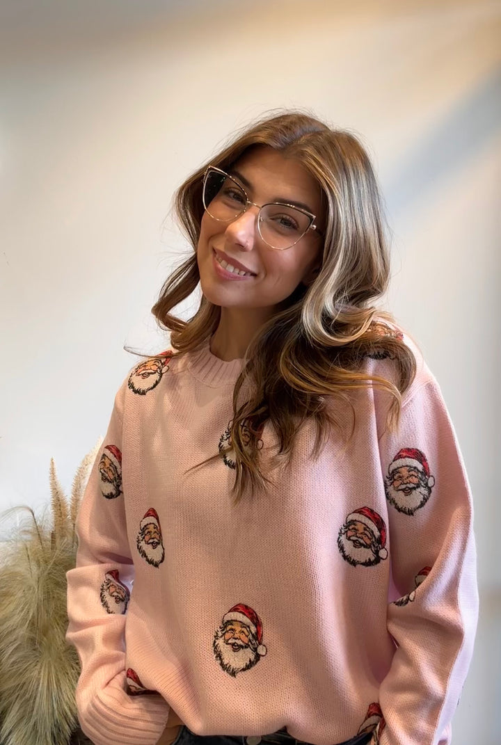 Aurora Pink Santa Sweater