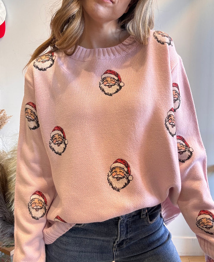 Aurora Pink Santa Sweater