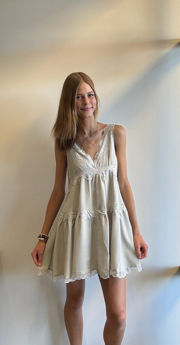 Noah Lace Detail Mini Dress