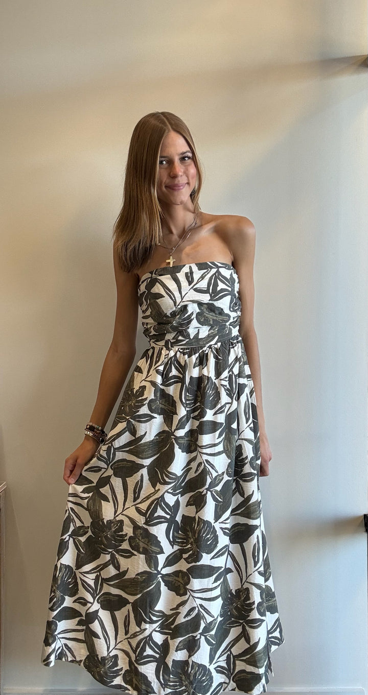 Helen Strapless Rushed Maxi Dress