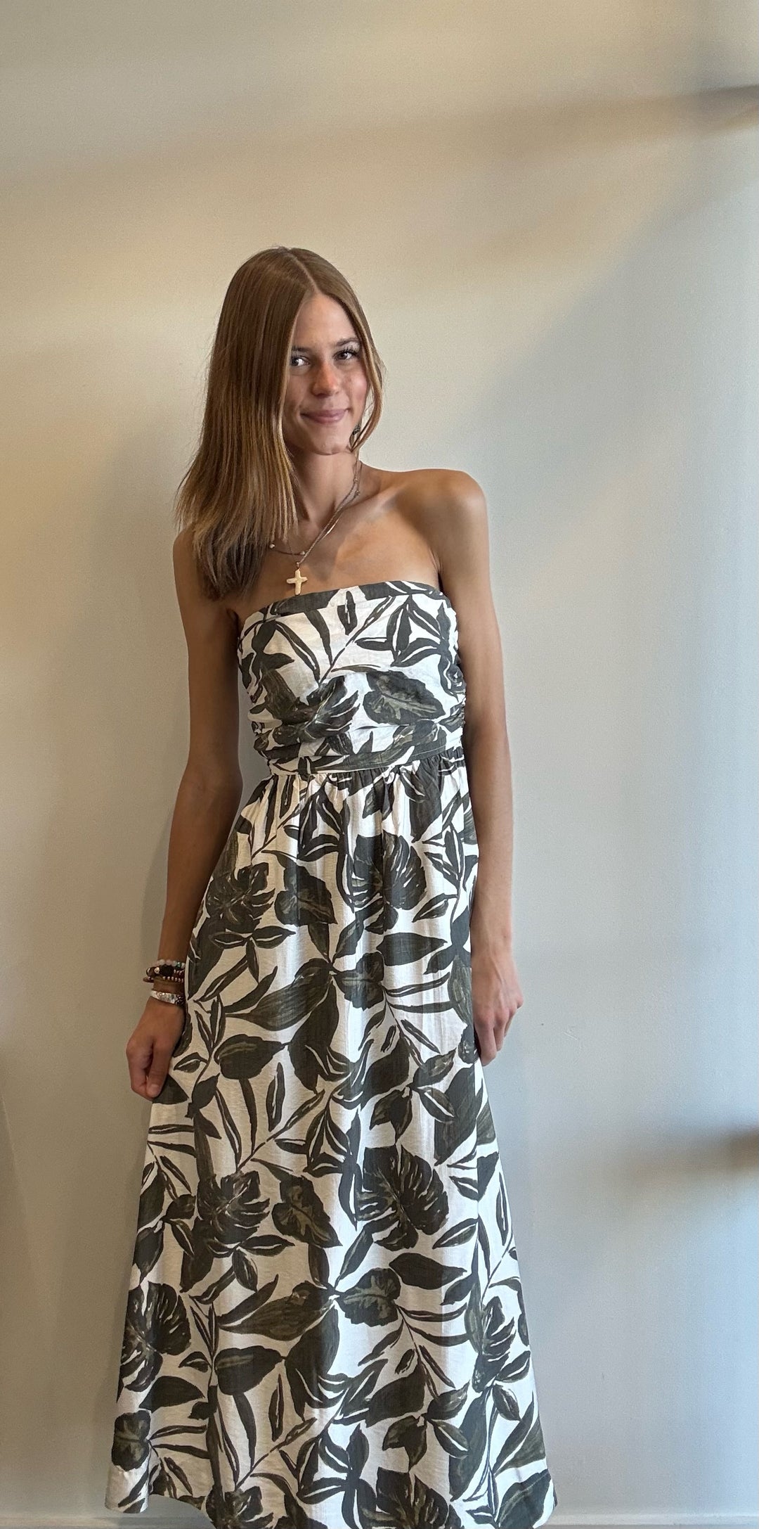Helen Strapless Rushed Maxi Dress