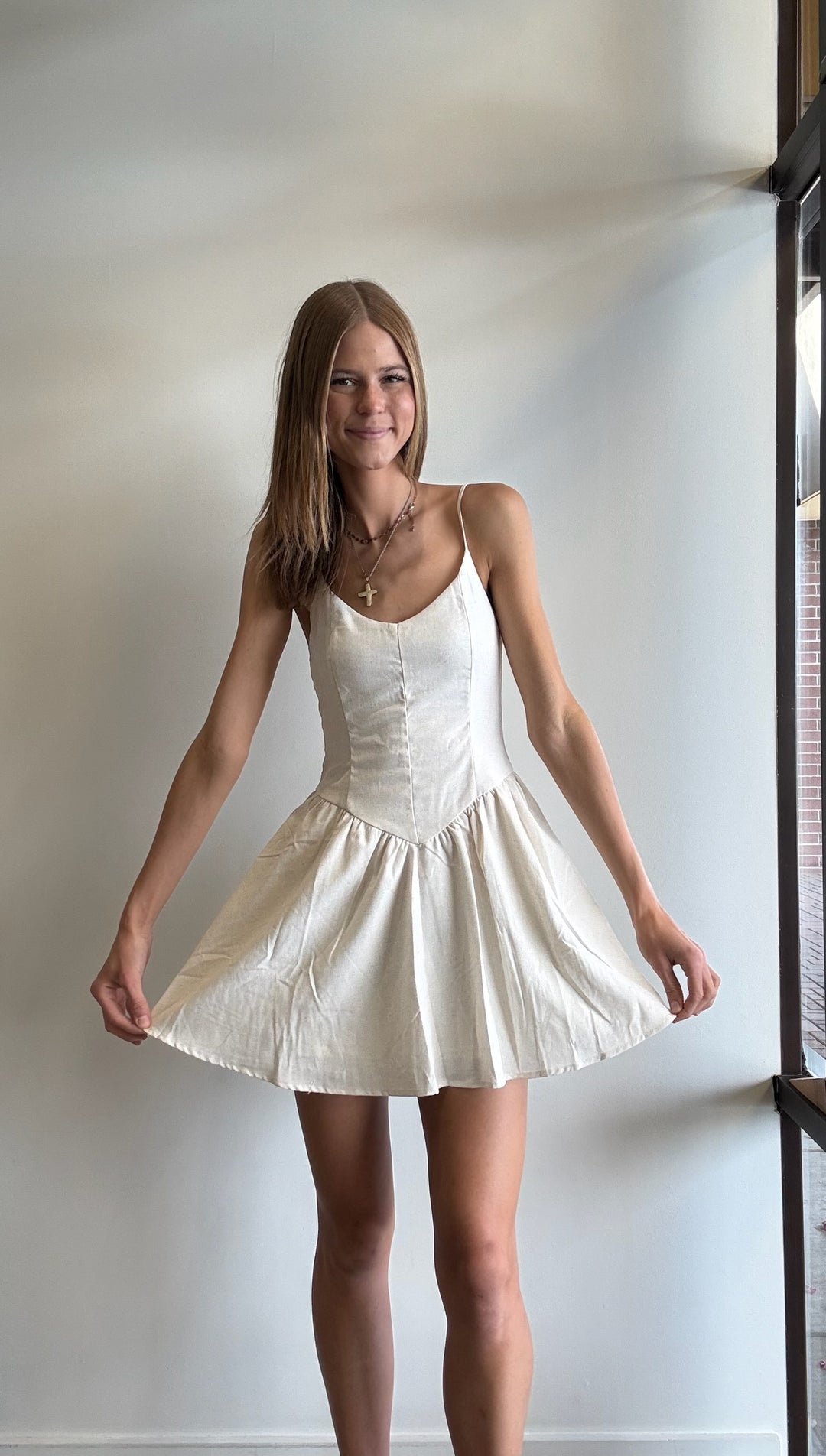 Tara V-Waist Summer Mini Dress
