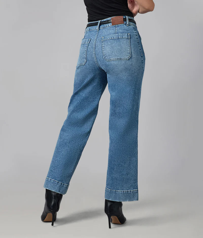 The Collier Wide Leg Patch Pocket Jean